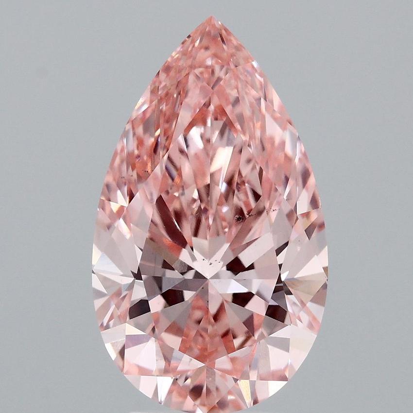 4.53 Ct. Fancy Vivid Pink Pear Lab Grown Diamond