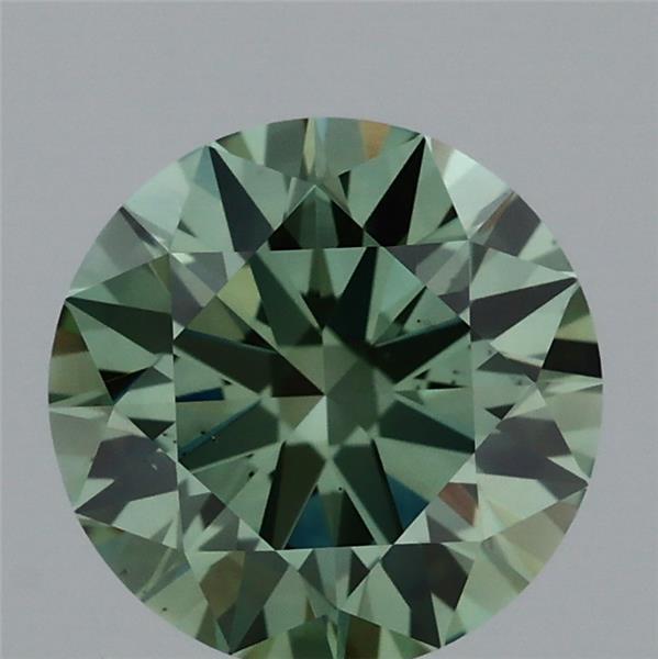 1.37 Ct. Fancy Vivid Green Round Lab Grown Diamond