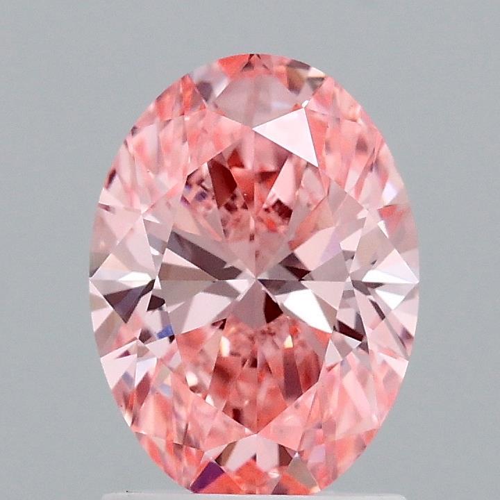 1.53 Ct. Fancy Vivid Pink Oval Lab Grown Diamond