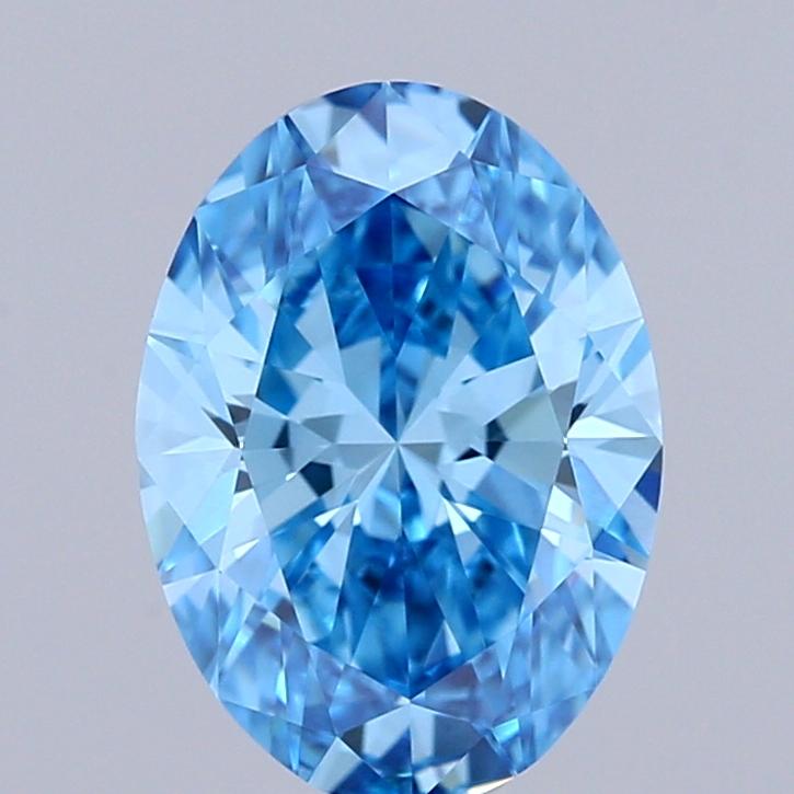 1.18 Ct. Fancy Vivid Blue Oval Lab Grown Diamond
