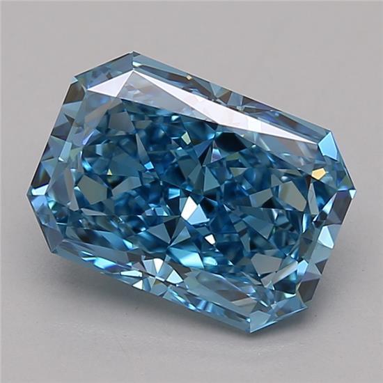 2.85 Ct. Fancy Vivid Blue Radiant Lab Grown Diamond