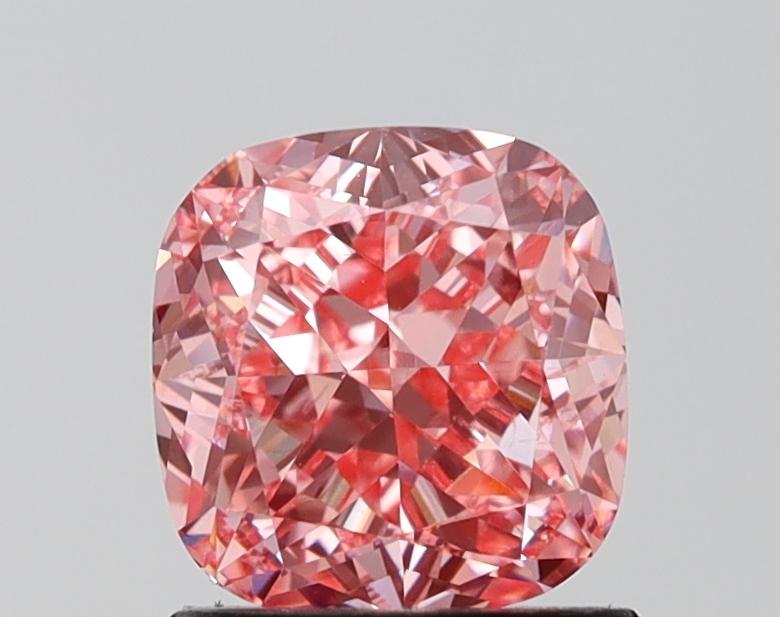 2.03 Ct. Fancy Vivid Pink Cushion Lab Grown Diamond