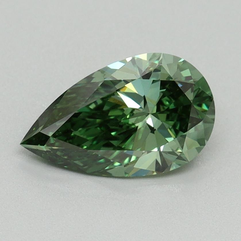 1.04 Ct. Fancy Vivid Green Pear Lab Grown Diamond