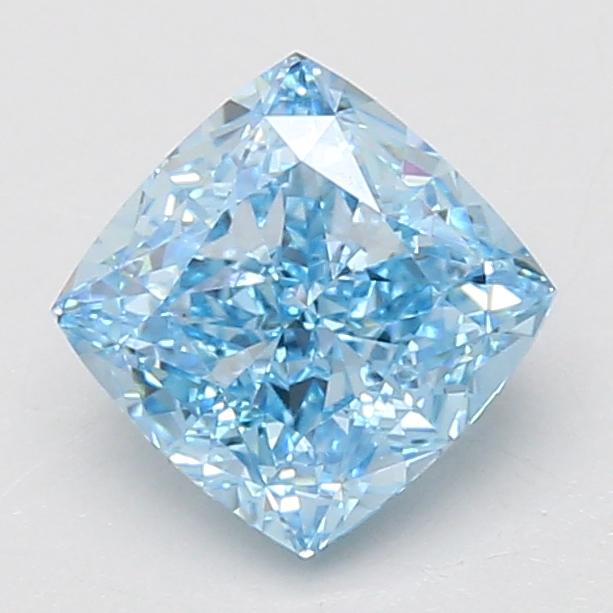 2.07 Ct. Fancy Vivid Blue Cushion Lab Grown Diamond