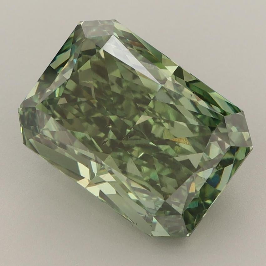 5.53 Ct. Fancy Vivid Green Radiant Lab Grown Diamond