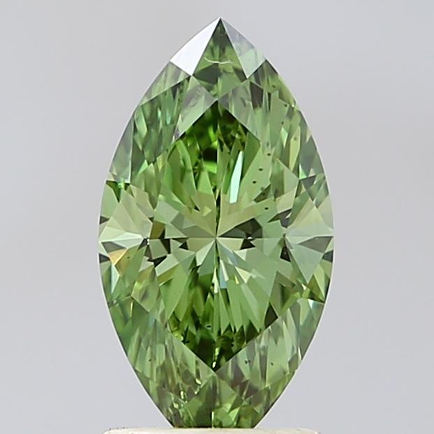 1.42 Ct. Fancy Vivid Green Marquise Lab Grown Diamond