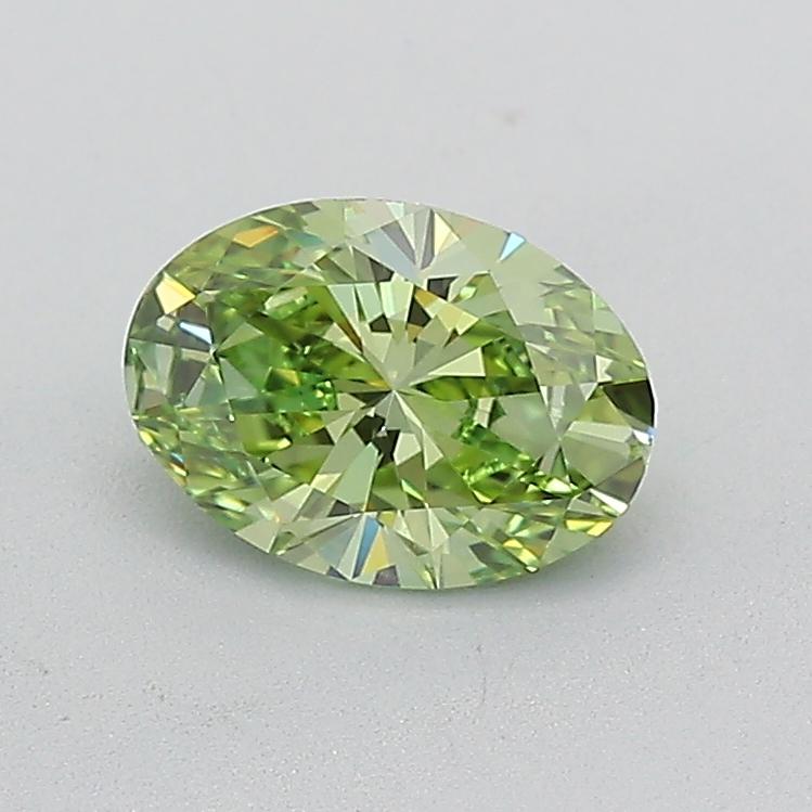 1.03 Ct. Fancy Vivid  Green Oval Lab Grown Diamond