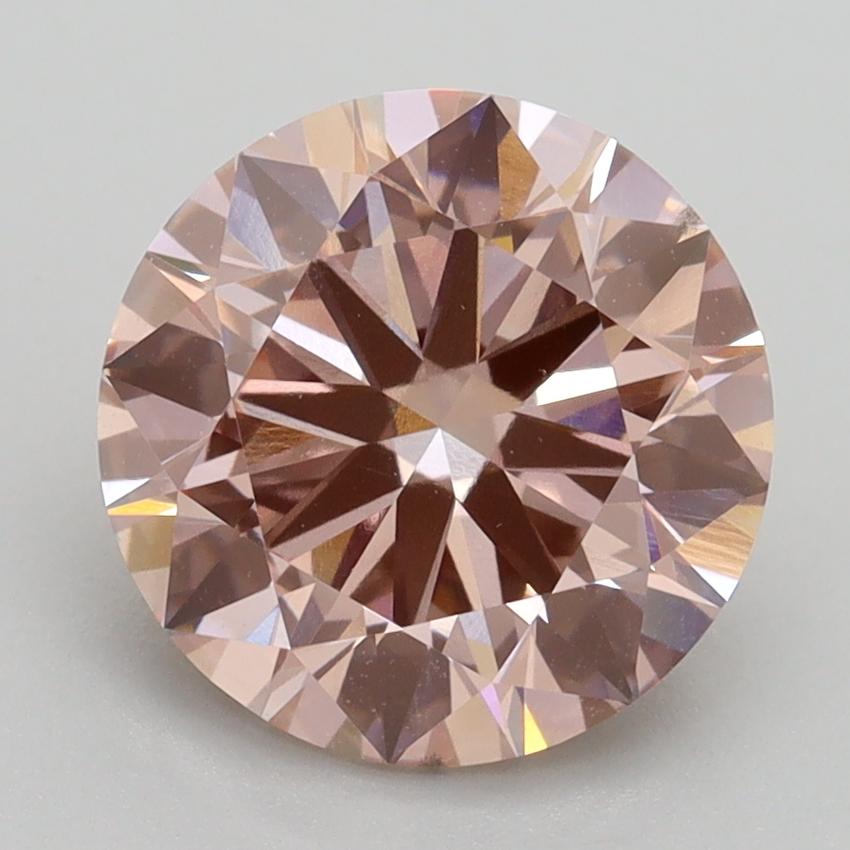 3.01 Ct. Fancy Intense Pink Round Lab Grown Diamond