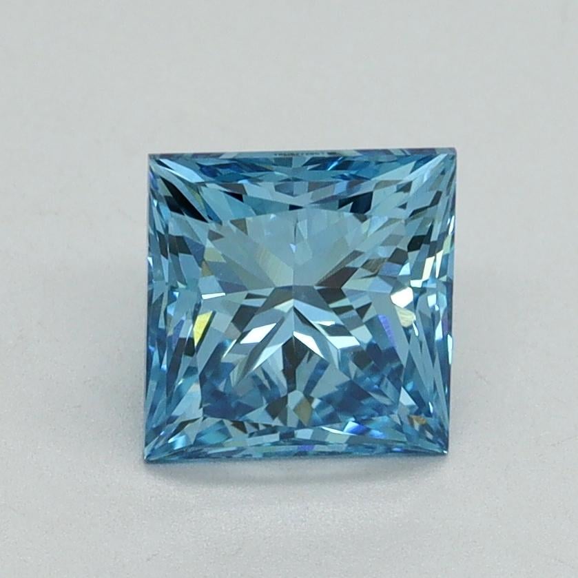1.50 Ct. Fancy Vivid Blue Princess Lab Grown Diamond