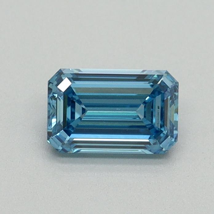 0.51 Ct. Fancy Vivid Blue Emerald Lab Grown Diamond