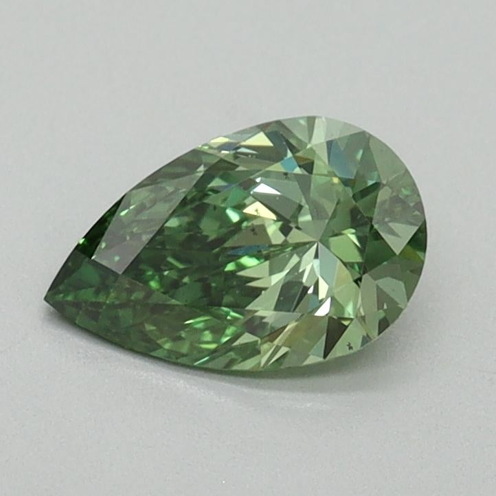 0.60 Ct. Fancy Vivid Green Pear Lab Grown Diamond