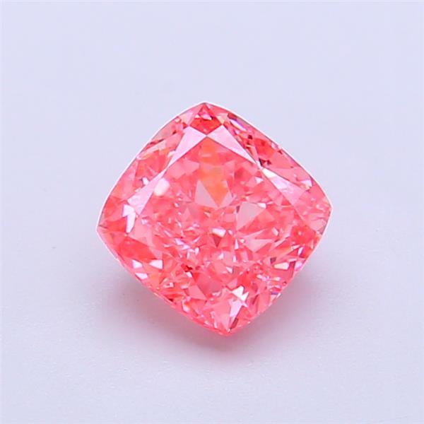 1.00 Ct. Fancy Vivid  Pink Cushion Lab Grown Diamond
