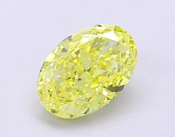 1.08 Ct. Fancy Vivid  Yellow Oval Lab Grown Diamond