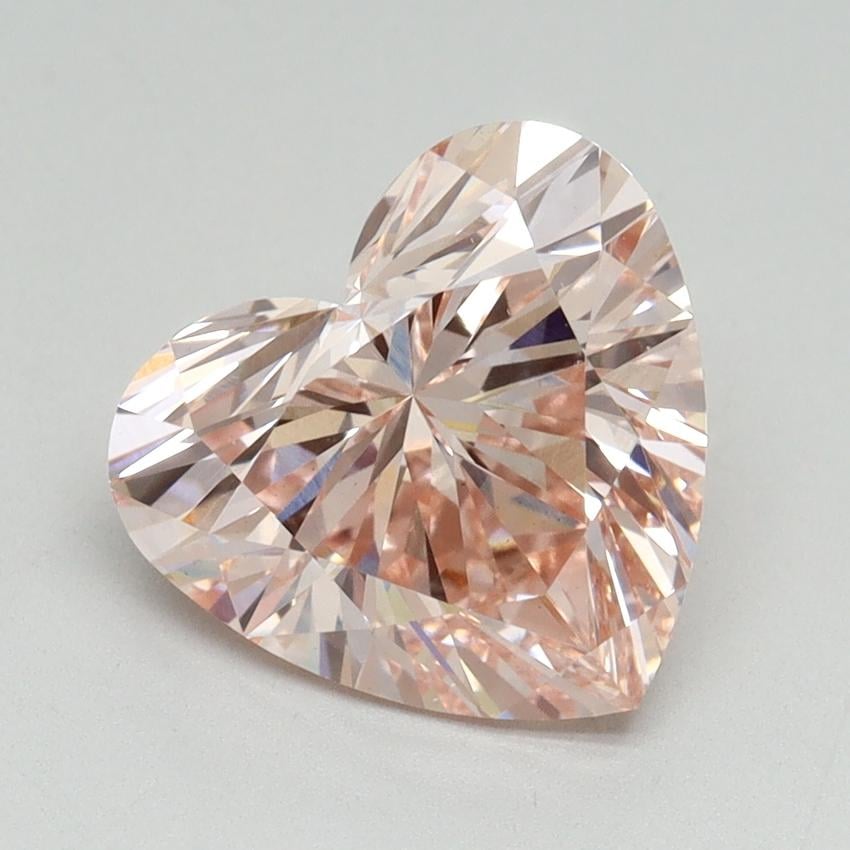 2.74 Ct. Fancy Intense Pink Heart Lab Grown Diamond