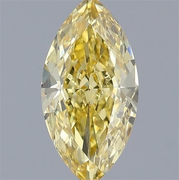 1.15 Ct. Fancy Vivid Yellow Marquise Lab Grown Diamond