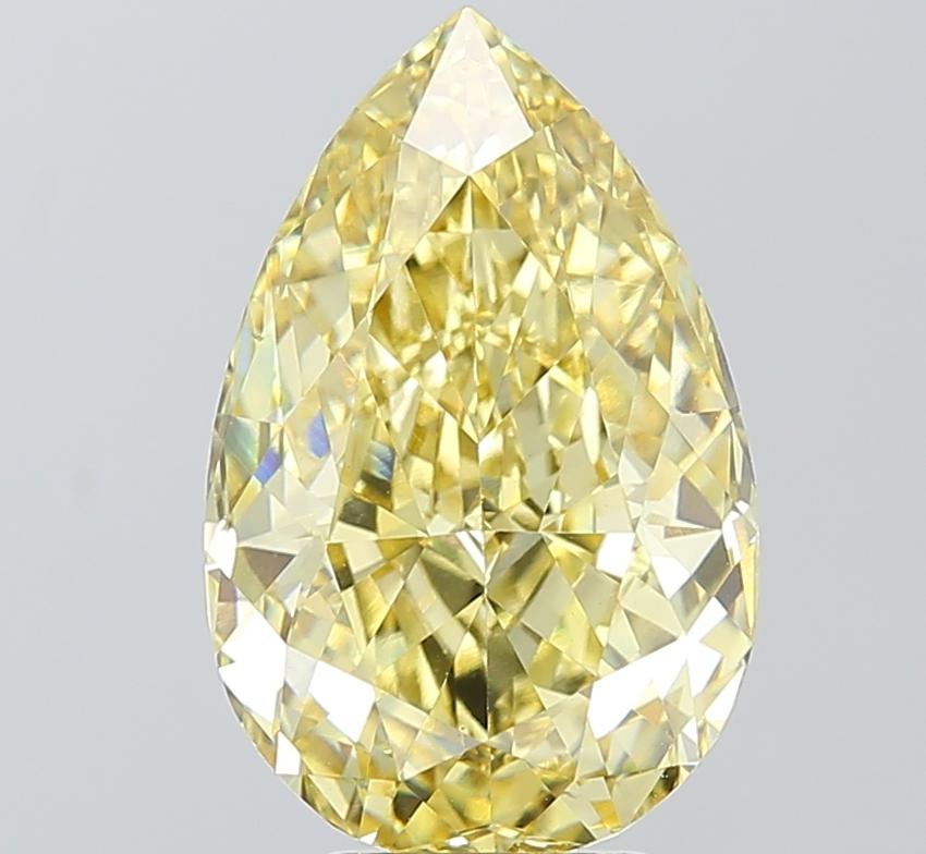 5.10 Ct. Fancy Intense Yellow Pear Lab Grown Diamond