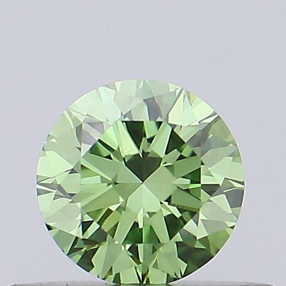 0.30 Ct. Fancy Vivid Green Round Lab Grown Diamond
