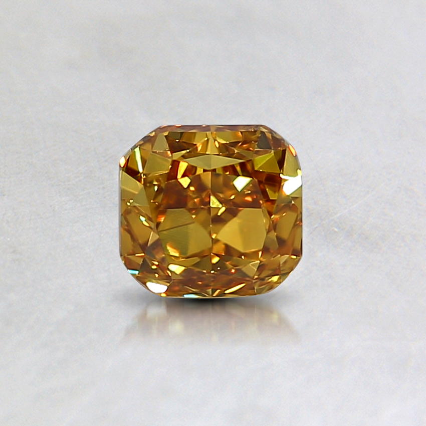 0.44 Ct. Natural Fancy Deep Yellow Cushion Diamond