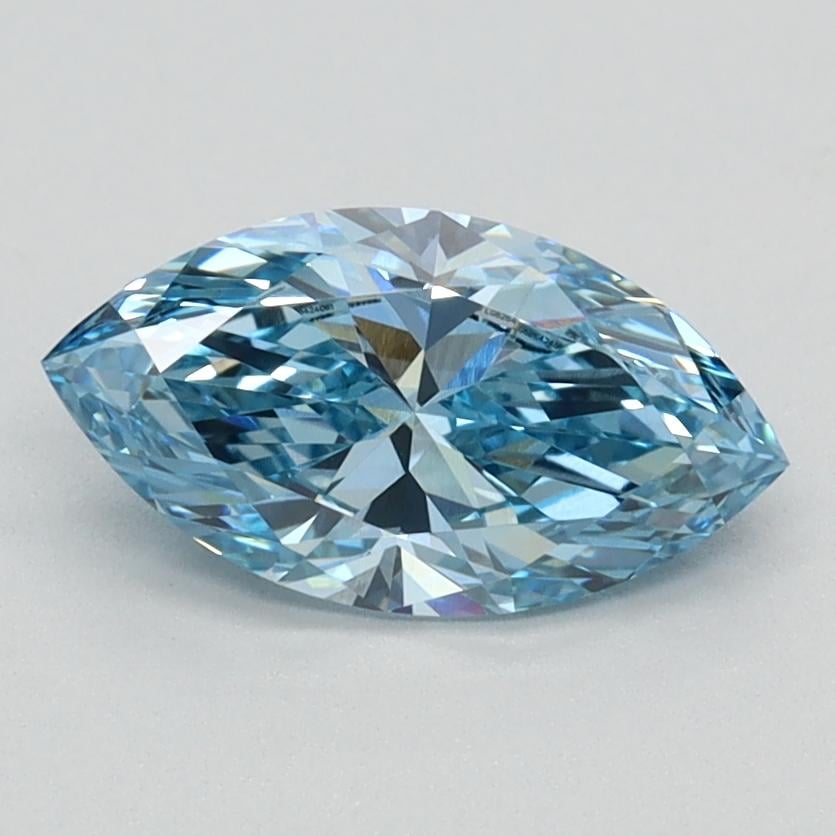 0.90 Ct. Fancy Vivid Blue Marquise Lab Grown Diamond