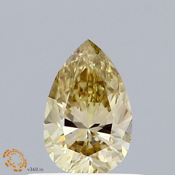 0.51 Ct. Fancy Intense Yellow Pear Lab Grown Diamond
