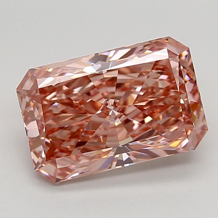 4.02 Ct. Fancy Vivid  Pink Radiant Lab Grown Diamond