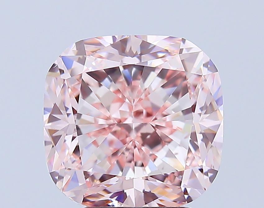 4.36 Ct. Fancy Intense  Pink Cushion Lab Grown Diamond