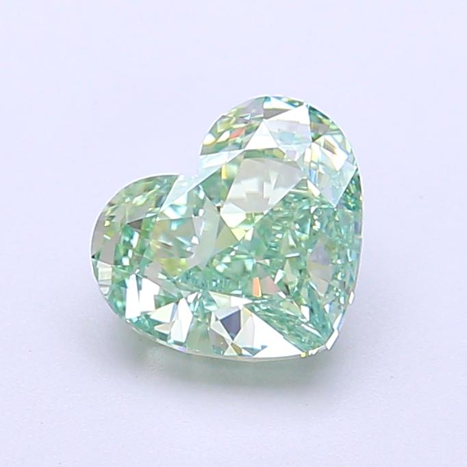 1.40 Ct. Fancy Vivid Green Heart Lab Grown Diamond