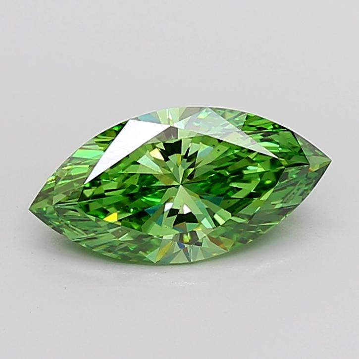 2.30 Ct. Fancy Vivid Green Marquise Lab Grown Diamond