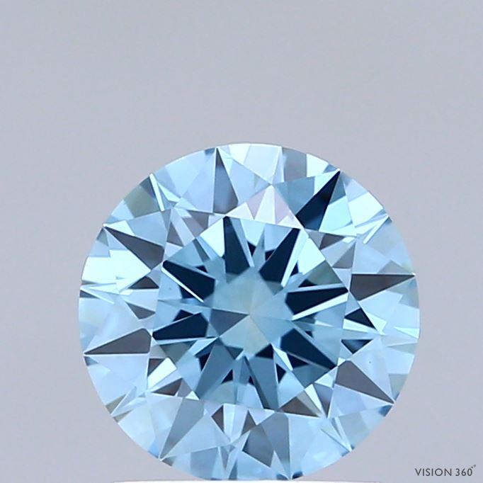 1.39 Ct. Fancy Vivid Blue Round Lab Grown Diamond