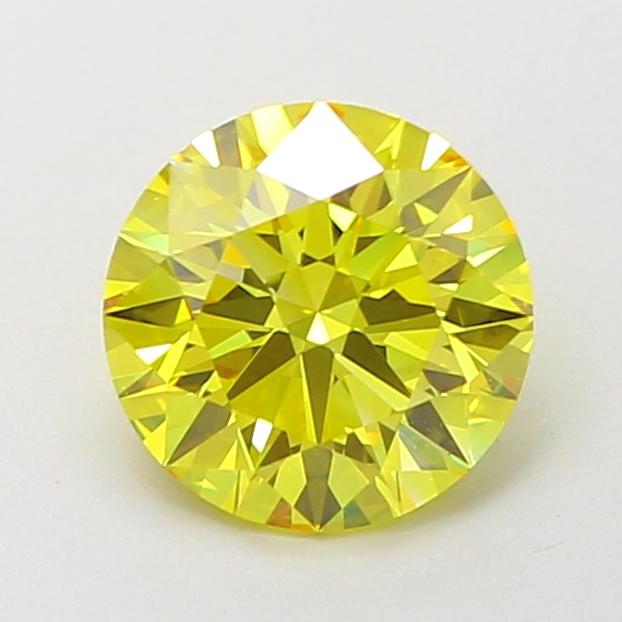 1.10 Ct. Fancy Vivid  Yellow Round Lab Grown Diamond