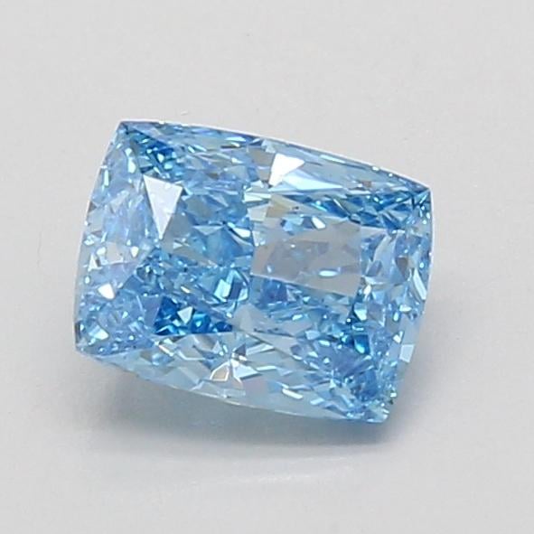 1.09 Ct. Fancy Vivid Blue Cushion Lab Grown Diamond
