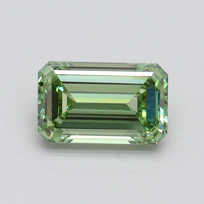 1.01 Ct. Fancy Vivid Pacific Green Emerald Lab Grown Diamond