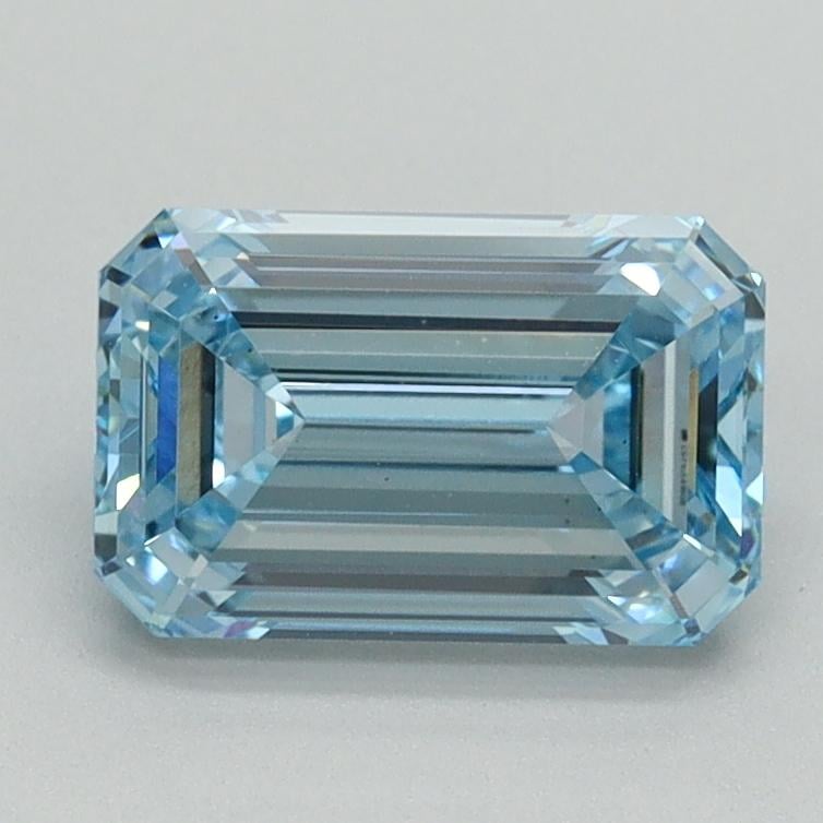1.53 Ct. Fancy Intense Blue Emerald Lab Grown Diamond