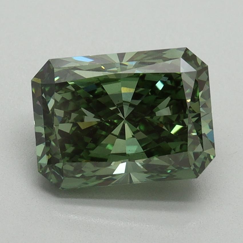 2.18 Ct. Fancy Vivid Green Radiant Lab Grown Diamond