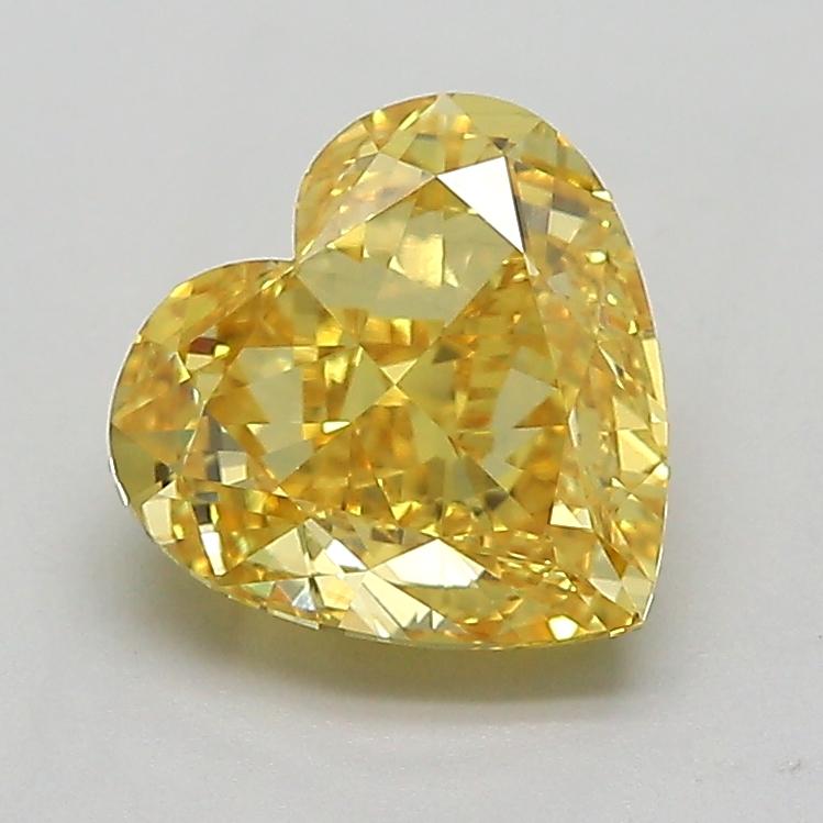 2.04 Ct. Fancy Vivid  Yellow Heart Lab Grown Diamond