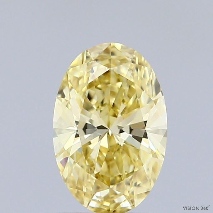 1.01 Ct. Fancy Intense  Yellow Oval Lab Grown Diamond