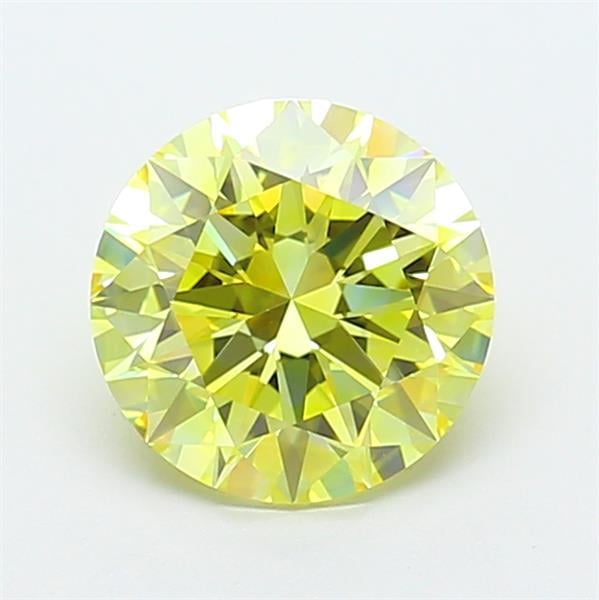 2.05 Ct. Fancy Intense Yellow Round Lab Grown Diamond