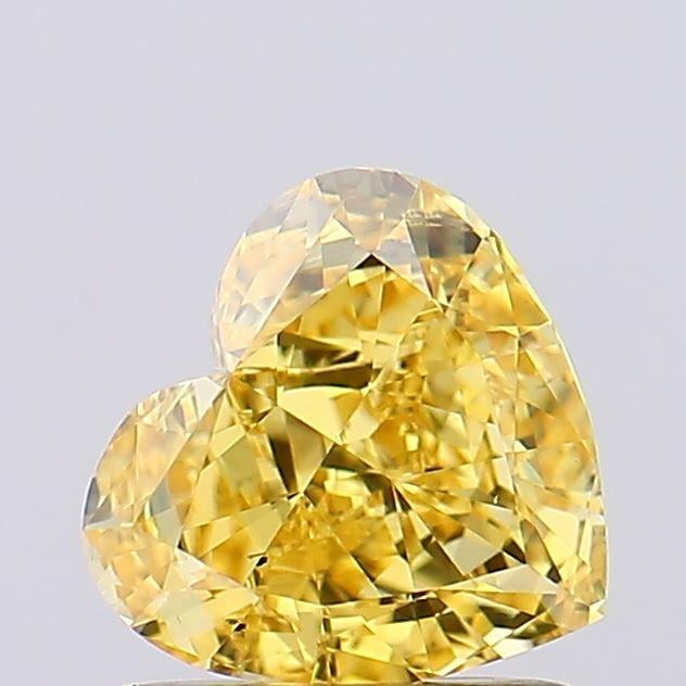 1.17 Ct. Fancy Vivid  Yellow Heart Lab Grown Diamond