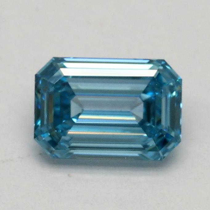 0.56 Ct. Fancy Vivid Blue Emerald Lab Grown Diamond