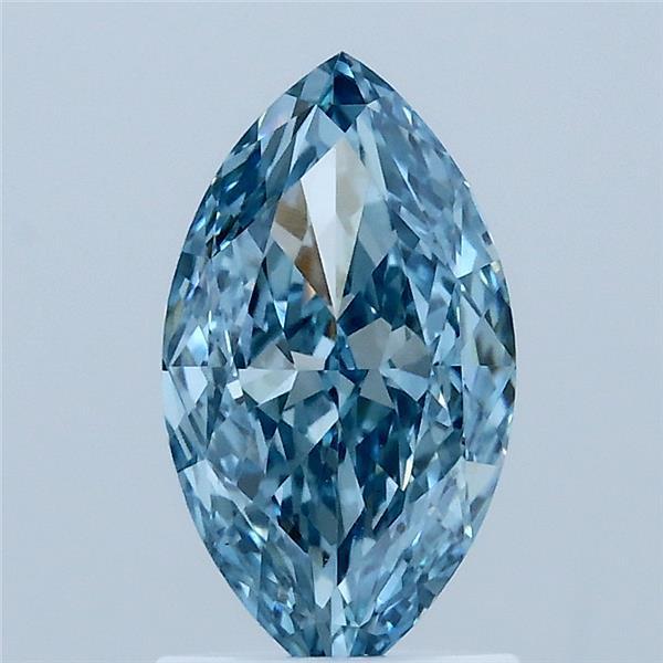 1.56 Ct. Fancy Vivid Blue Marquise Lab Grown Diamond