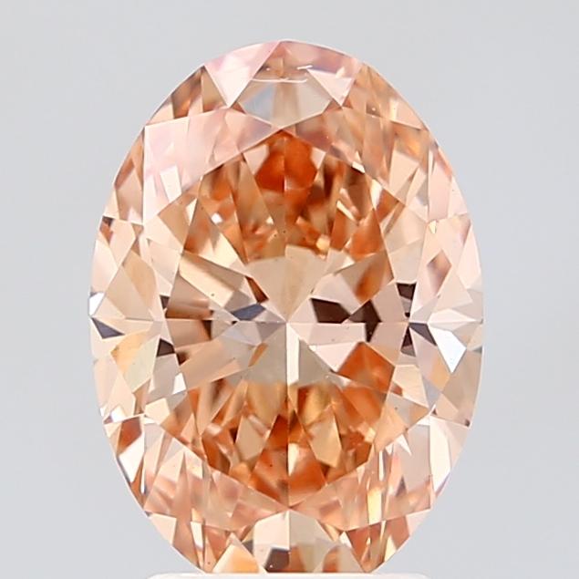 2.59 Ct. Fancy Orange Oval Lab Grown Diamond