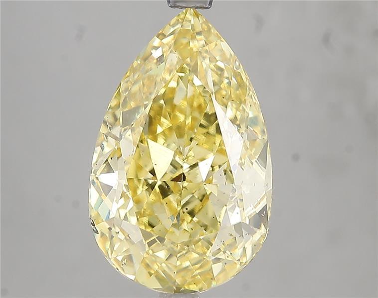 5.01 Ct. Fancy Intense Yellow Pear Lab Grown Diamond