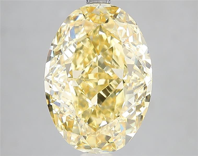 5.42 Ct. Fancy Vivid Yellow Oval Lab Grown Diamond