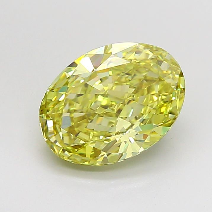 2.67 Ct. Fancy Intense Yellow Oval Lab Grown Diamond