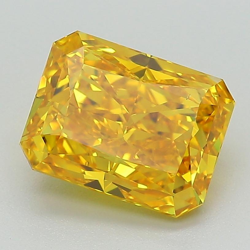 2.61 Ct. Fancy Vivid Orangy Yellow Radiant Lab Grown Diamond