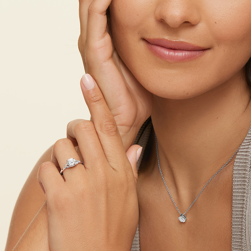 14K Rose Gold Verbena Diamond Ring, large additional view 1