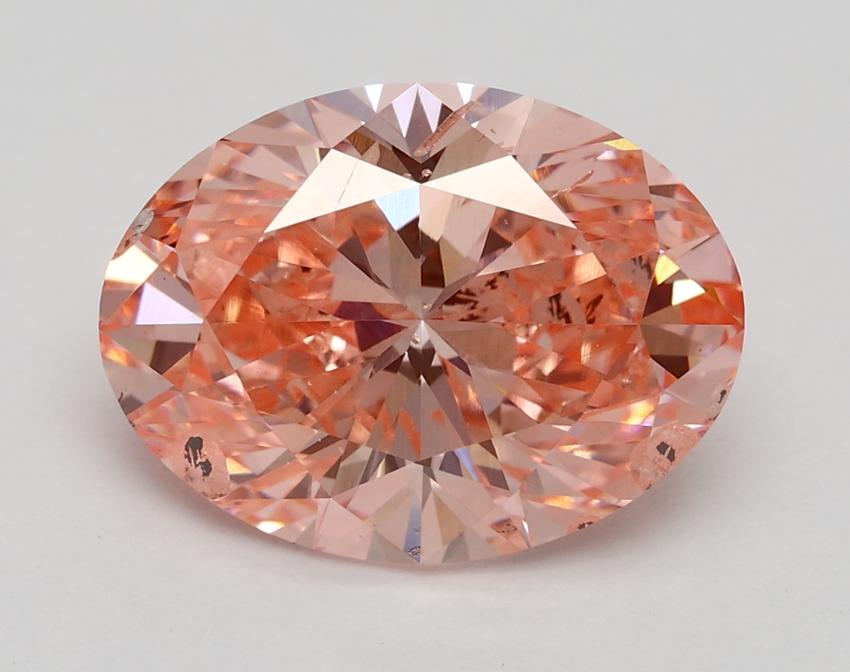 3.02 Ct. Fancy Vivid Pink Oval Lab Grown Diamond