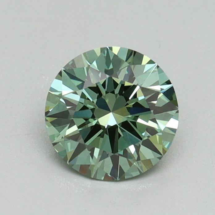 0.72 Ct. Fancy Vivid Green Round Lab Grown Diamond