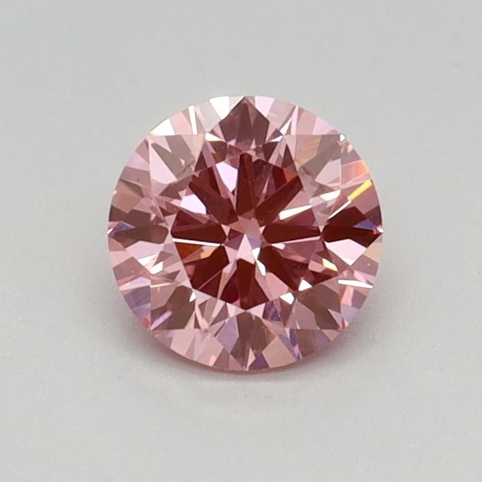 0.45 Ct. Fancy Vivid Pink Round Lab Grown Diamond