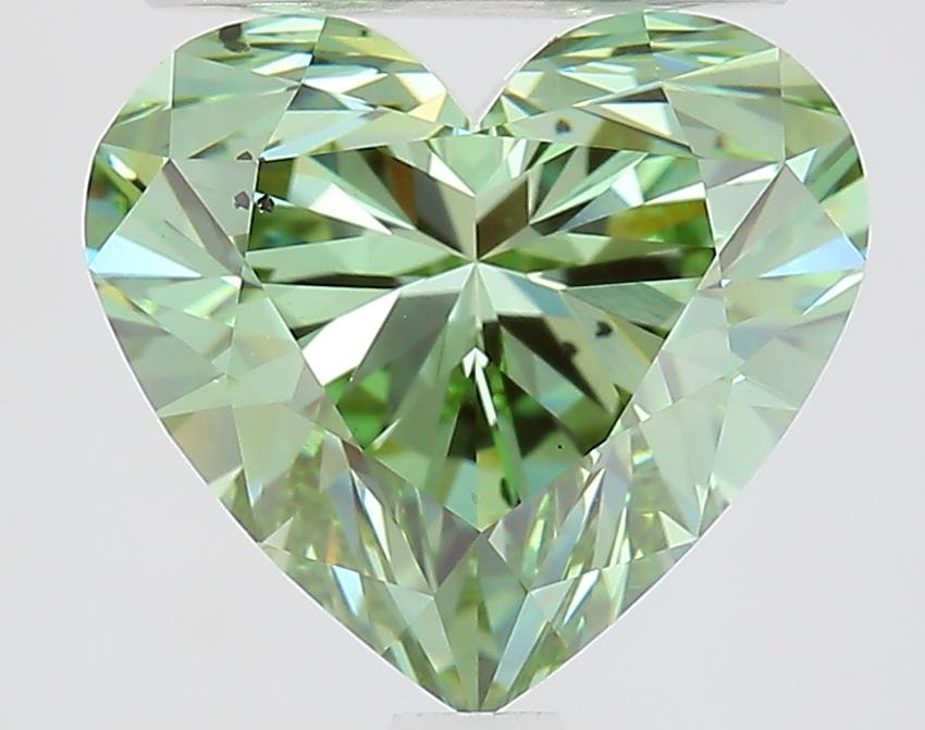 2.50 Ct. Fancy Vivid Green Heart Lab Grown Diamond